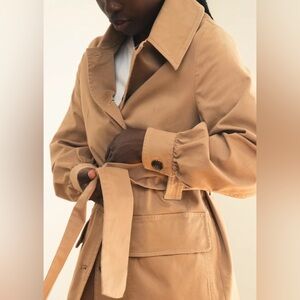 KOTN Tan Belted Trench Style Jacket Size XS Women